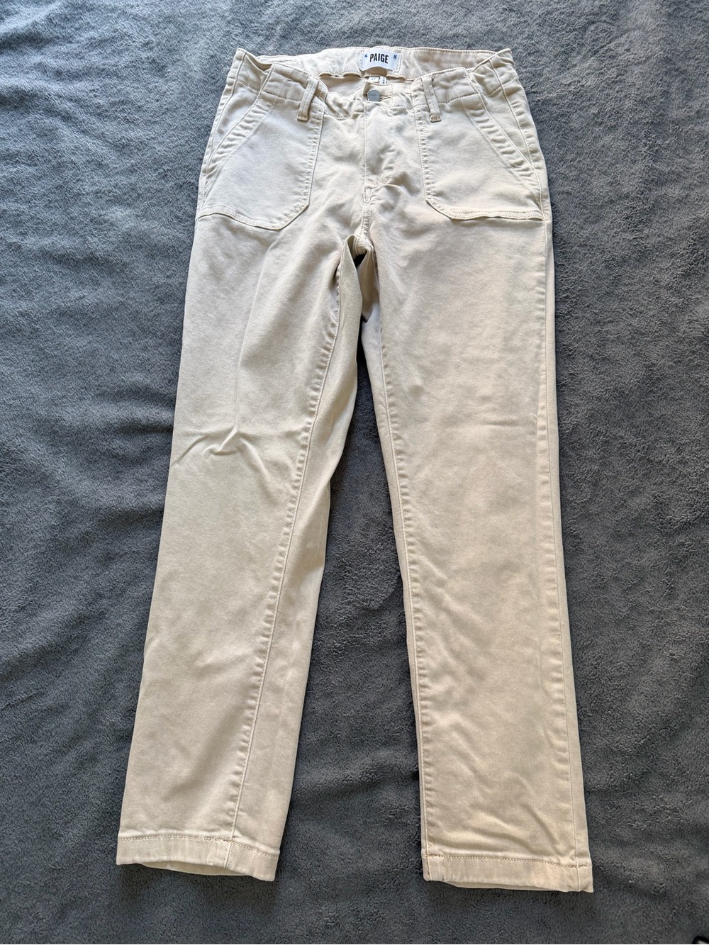 Paige Mayslie Straight Ankle Pant Mid Rose Vintage Warm Sand Sz 27 - Picture 7 of 11
